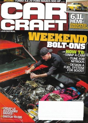 CAR CRAFT 2014 JULY - 6.1 HEMI SWAPPED CUDA, HOW TO: SWAP CAMS, TUNE FOR NOS